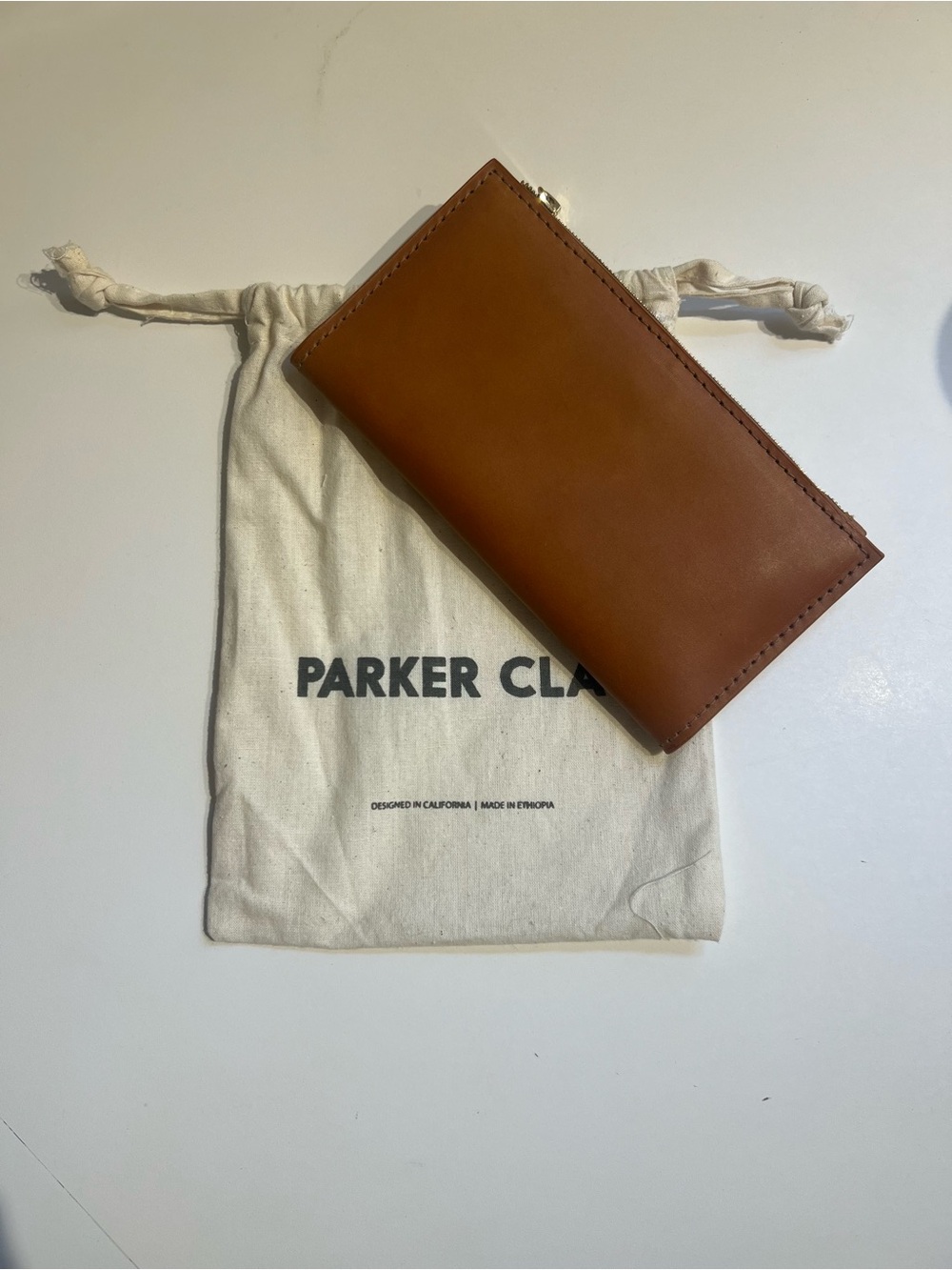 Parker Clay Letty Zip Wallet Leather NWT